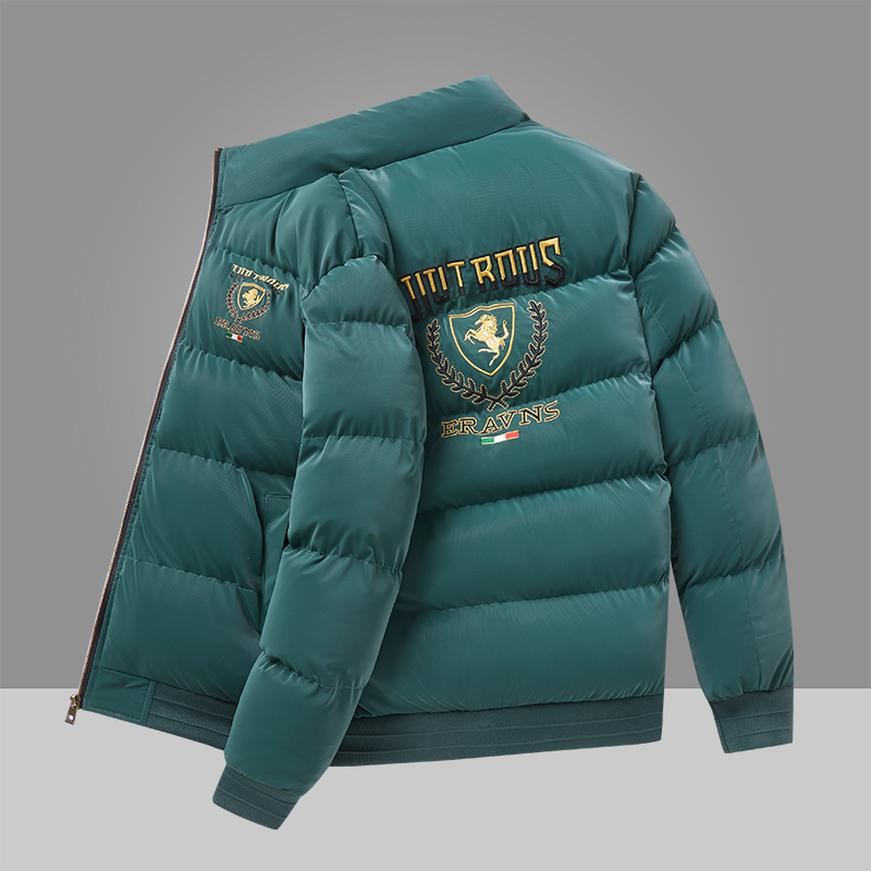 加厚冬季盾牌马刺绣棉服男棉衣