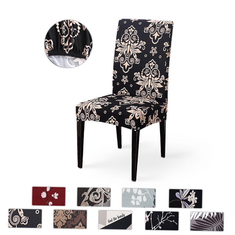 Spandex Elastic Printing Dining Chair cover Anti-dirty Kitch