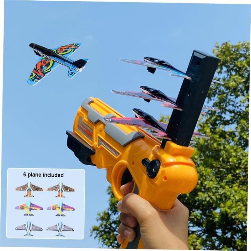 Launcher Toys for Kids Bubble Catapult With 6 Small Plane To