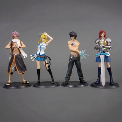 妖精的尾巴动漫SC系列露西格雷艾露莎纳兹套装手办公仔玩偶摆件