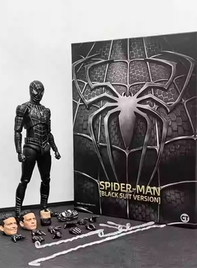 漫威CT厂SHF蜘蛛侠3托比马奎尔黑色毒液战衣版可动手办玩具模型