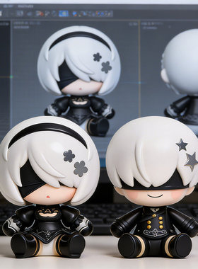 现货2B尼尔机械纪元Q版手办跨境A2小姐姐坐坐动漫手办美少女模型