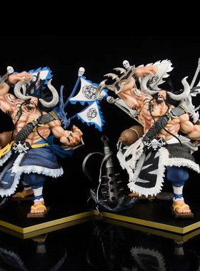 海贼王 GK 天狮凯多 武装战神 四皇共鸣 凯多 蓝色白色 雕像手办