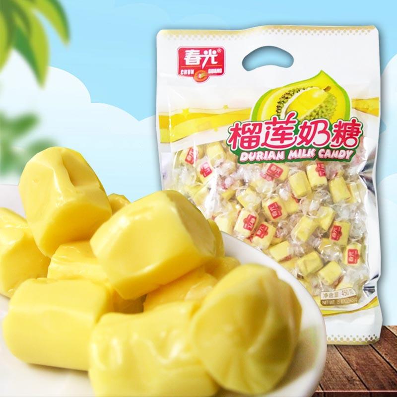 春光官方旗舰店海南特产 春光食品/榴莲奶糖450g 特浓水果榴莲糖