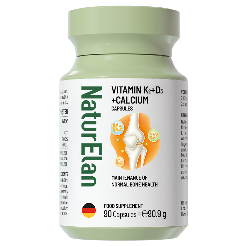 NaturElan呐兔 钙+维D3+维K2胶囊 90粒