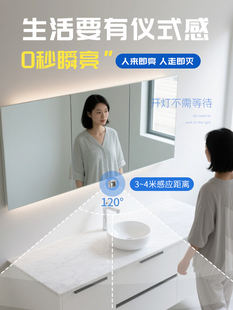 浴室镜柜感应灯控制器卫生间橱柜智能人体手扫氛围磁吸免安装灯条