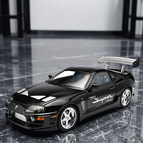 1:24超级跑车男孩合金车玩具敞篷版汽车玩具模型丰田A80赛车Supra