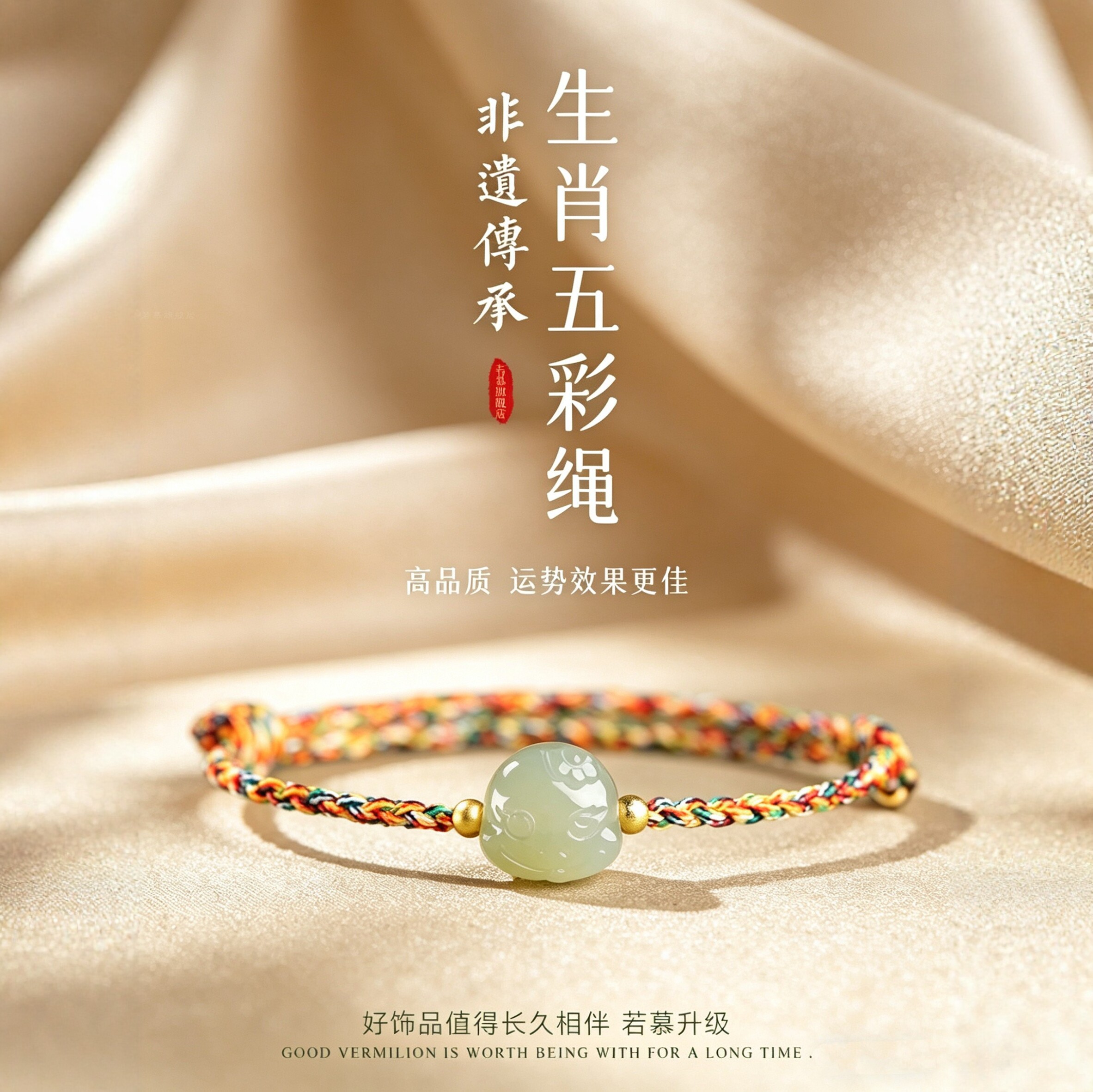新款端午节生肖五彩手绳