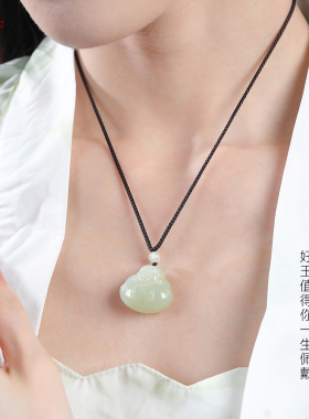 若慕男女和田玉小众设计吊坠