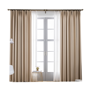 现代简约2024新款全遮光遮阳隔热窗帘隔音窗帘免打孔客厅卧室窗帘