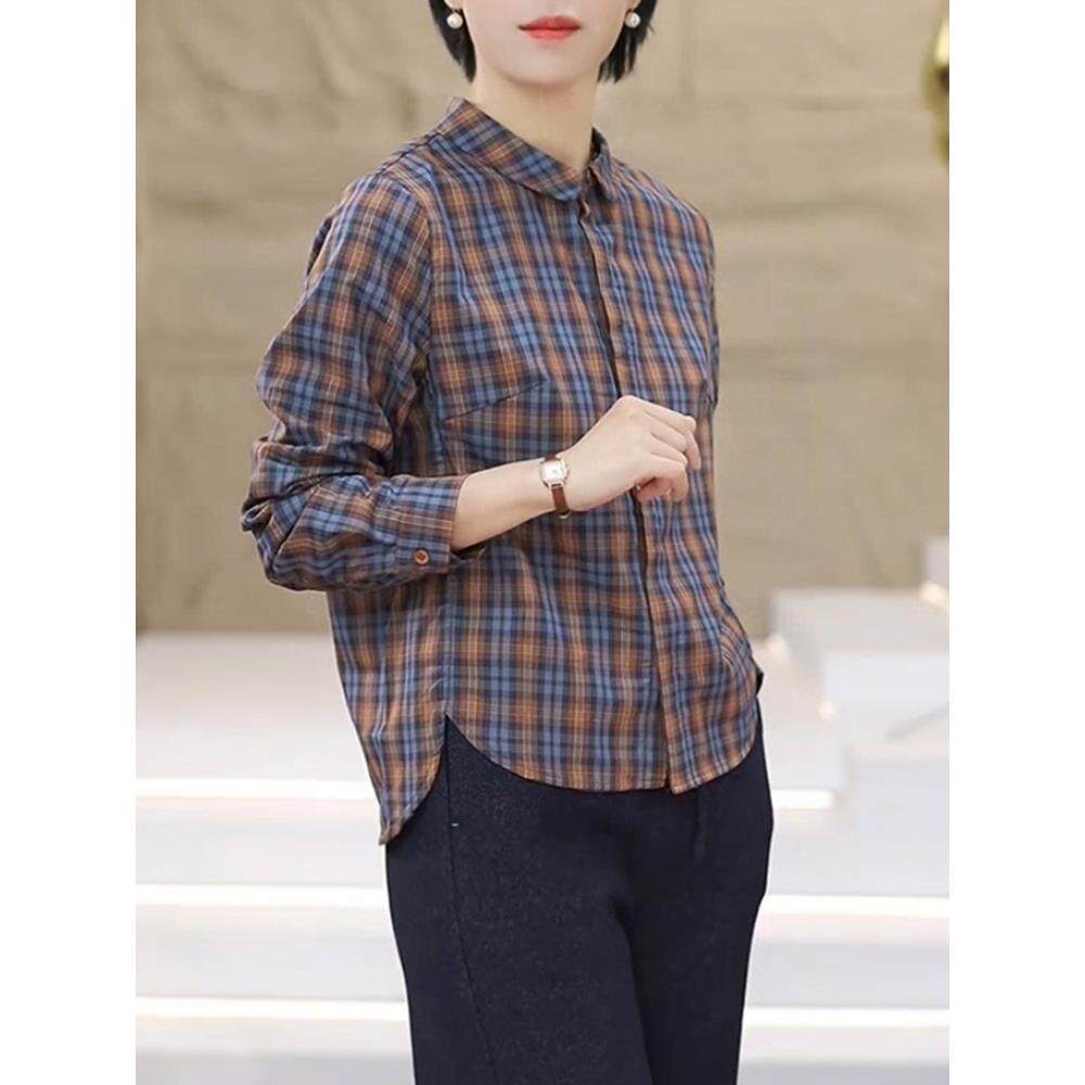 JOYIASS巨好看的秋冬装长袖衬衫女款2025新款小个子遮肉显瘦百搭