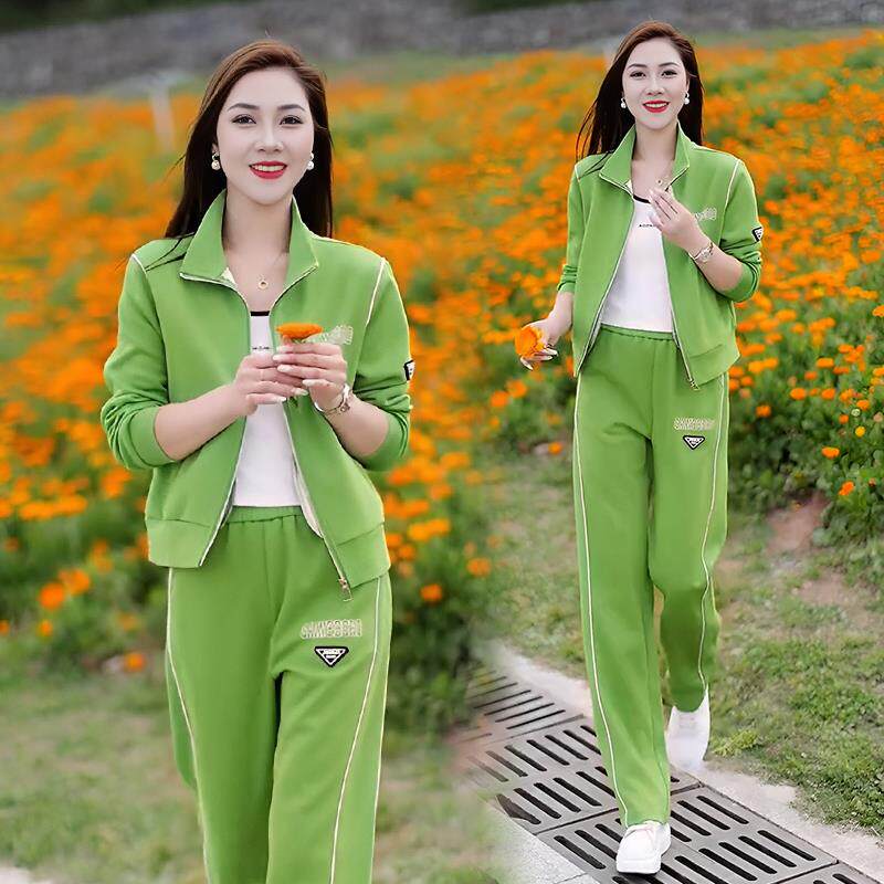 JOYIASS欧货百搭运动服套装女2025秋季新款韩版宽松立领外套阔腿