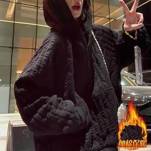 JOYIASS巨好看的冬装一整套女2025新款菱格衣加厚保暖外套阔腿裤