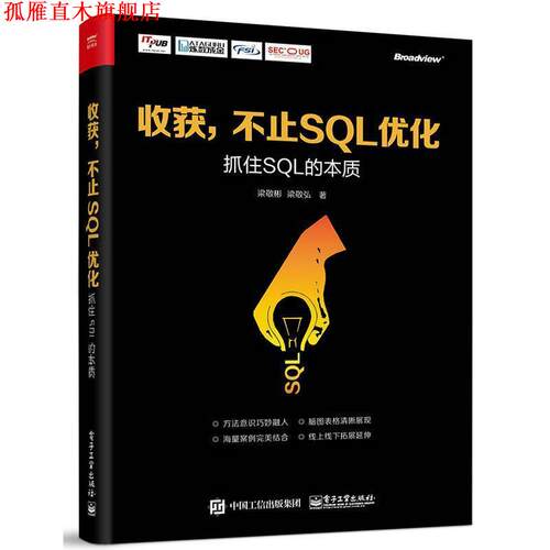 【正版书】 收获，不止SQL优化 抓住SQL的本质 梁敬彬 电子工业出版社
