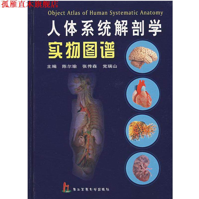 【正版书】 人体系统解剖学实物图谱 陈尔瑜,张传森,党瑞山　主编 上海第二军医大学出版社