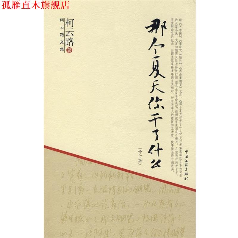 【正版书】 那个夏天你干了什么 柯云路文集 柯云路 中国文联出版社