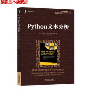 【正版书】 Python文本分析 闫龙川高德荃李君婷 译 机械工业出版社