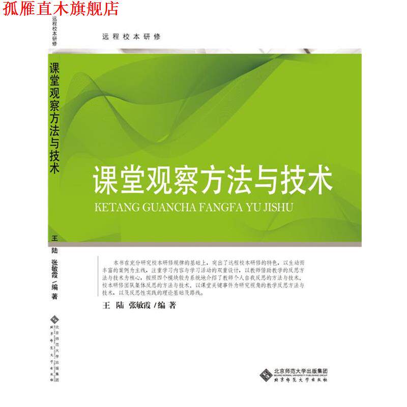 【正版书】 远程校本研修丛书:课堂观察方法与技术 王陆 北京师范大学出版社