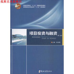 项目投资与融资 书 段世霞 编 社 郑州大学出版 正版