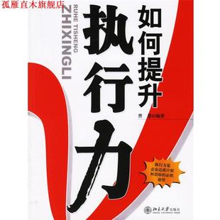 如何提升执行力 书 曹慧 编著 社 北京大学出版 正版