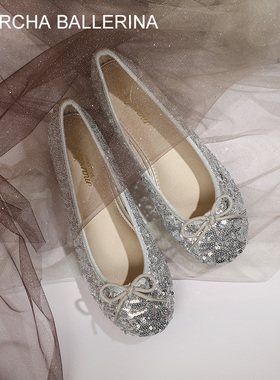 marcha ballerina/玛沙芭蕾单鞋2021新款奶奶鞋网红软底四季鞋