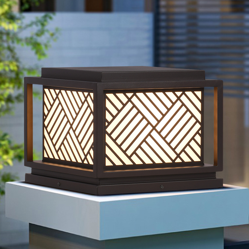 庭院户外防水太阳能柱头灯