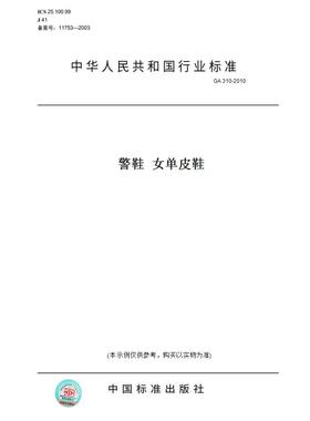 【纸版图书】GA310-2010警鞋女单皮鞋
