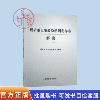 煤矿重大事故隐患判定标准解读 2021 安全生产事故隐患判定标准专家解读 国家矿山安全监察局 编2