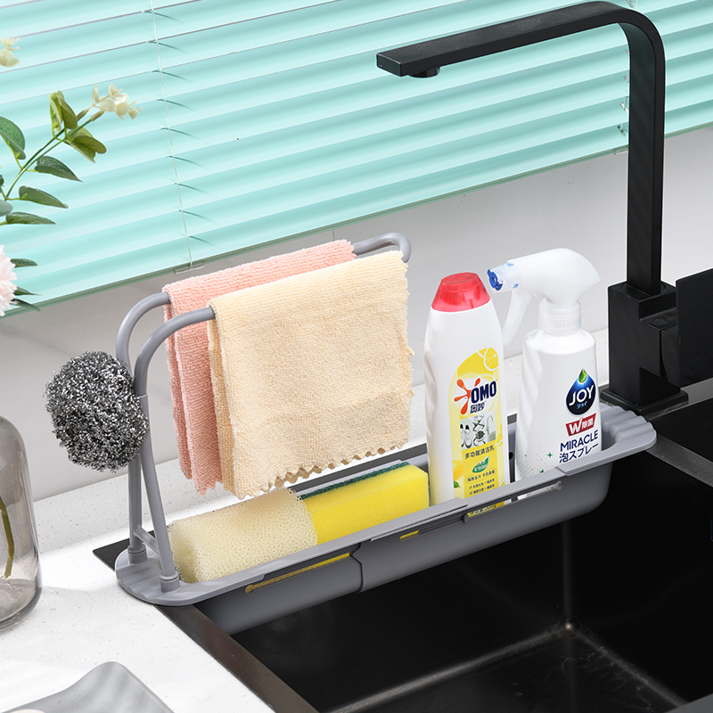 兴起水槽沥水架厨房可伸缩置物架