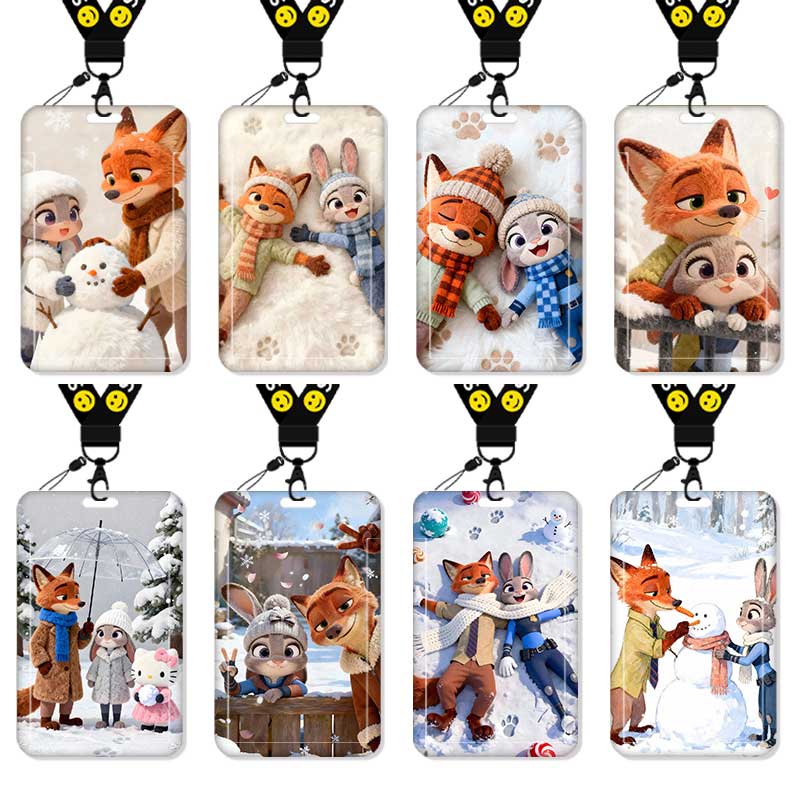 疯狂动物城冬日卡套高颜值饭卡校园卡保护套公交卡学生水卡证件小卡片套工作证工牌证件套校牌朱迪尼克二次元