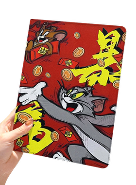 猫和老鼠华为平板matepad11保护套v8pro壳m6带笔槽x8荣耀9三折8vivopadair3小米6六5pro适用6s红米se2023周边