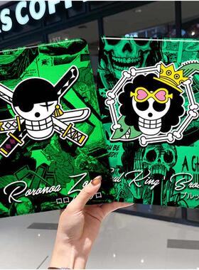 海贼王骷髅头华为平板matepad11保护套5s壳air12v8pro男生8荣耀9周边m6外壳小米7三折6pro适用7s红米kpad路飞