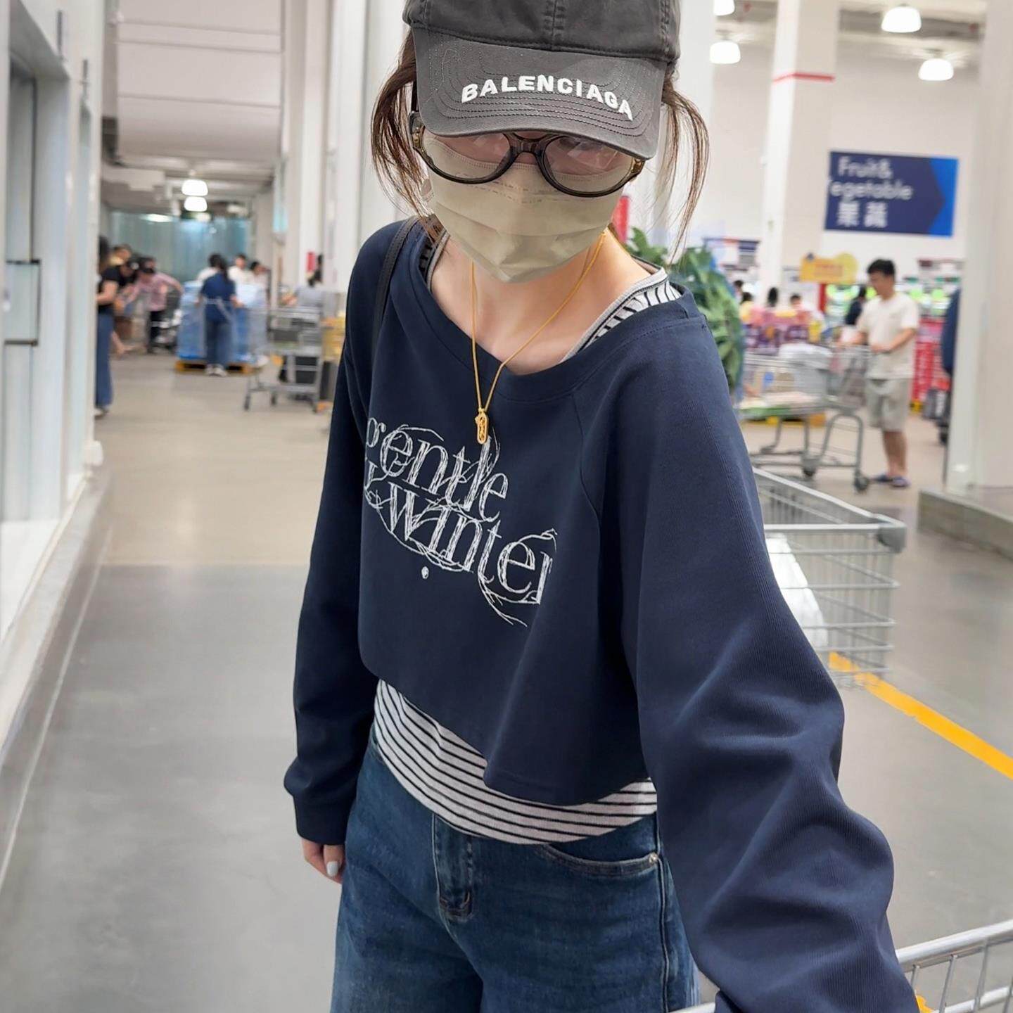 JOYIASS早秋圆领长袖卫衣无帽女款2025新款爆款小个子时尚洋气上