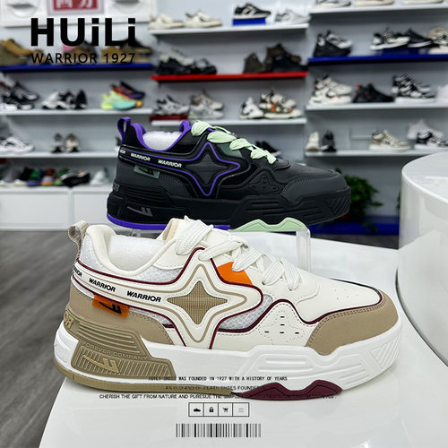 Warrior/回力实体店男鞋板鞋男秋季休闲鞋百搭撞色时髦运动鞋潮鞋