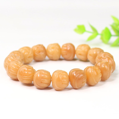 菩提根手串风化菩提子雕刻佛手双手合十文玩手串佛珠念珠情侣手链