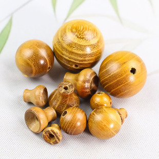 黄金檀木三通佛塔星月金刚菩提佛头DIY手工串珠配件文玩手串配饰