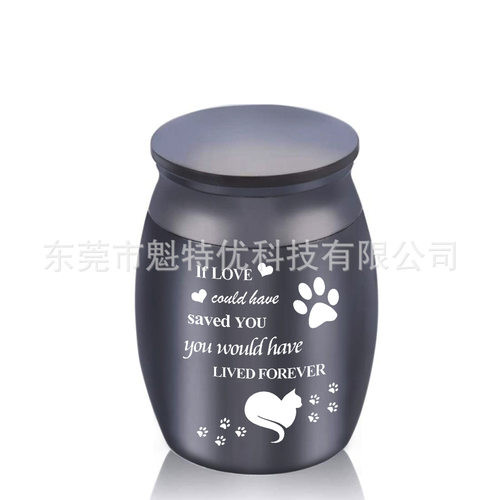 百年家事殡葬厂家40*30mm爪印款骨灰坛子宠物骨灰盒 纪念亲人宠物