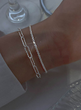 S925银满天星手链女小众手链