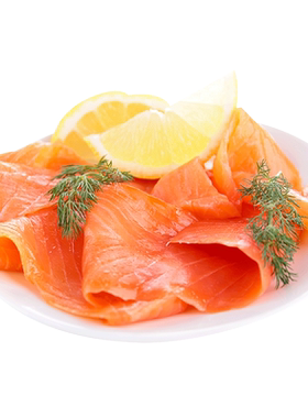 烟熏三文鱼切片smokedsalmon