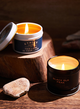 ethics进口精油香薰蜡烛铝罐家用卧室留香礼物小众礼品旅行伴手礼