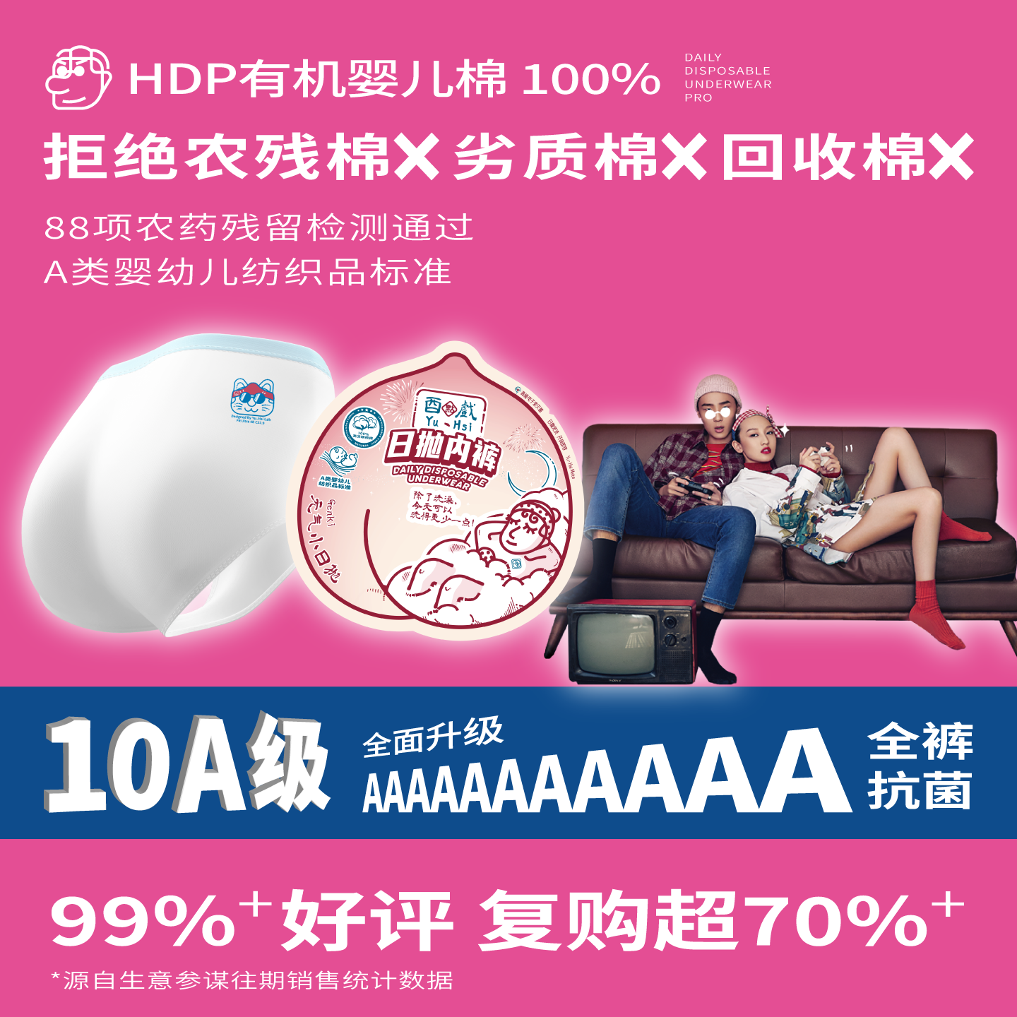 酉点戏一次性内裤纯棉无菌免洗