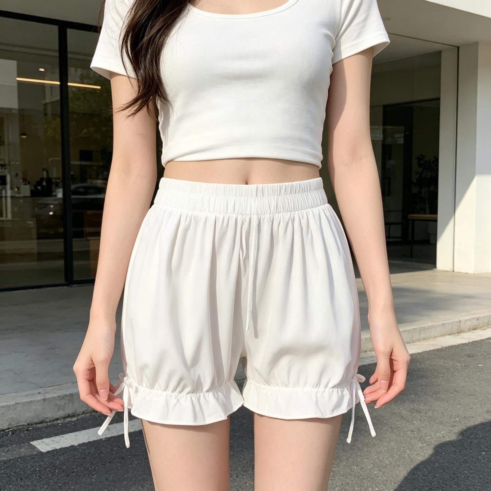 新款安全裤女南瓜裤花苞
