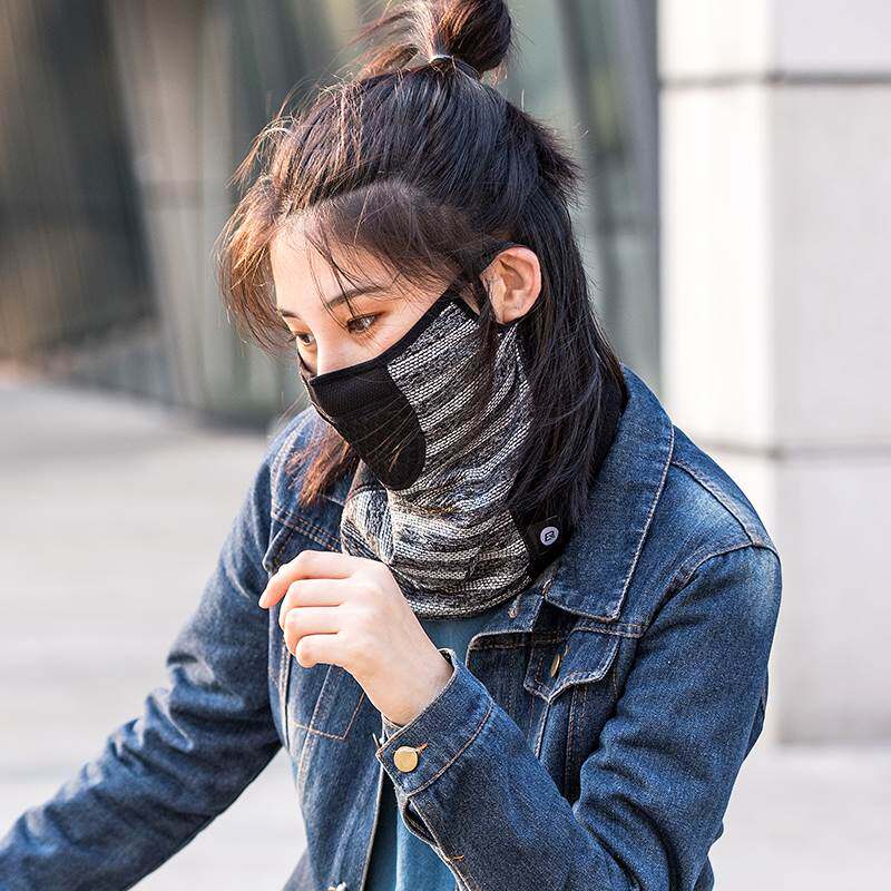 洛克兄弟保暖骑行面罩摩托车抓绒头巾挂耳式男女户外秋冬季防风寒