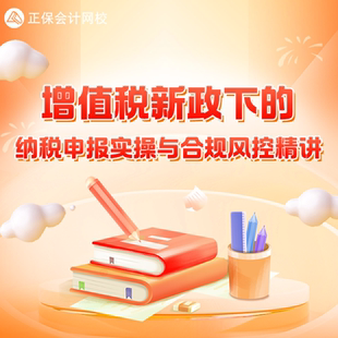 正保会计网校  实操课程视频增值税新政下的纳税申报实操与合规风控精讲