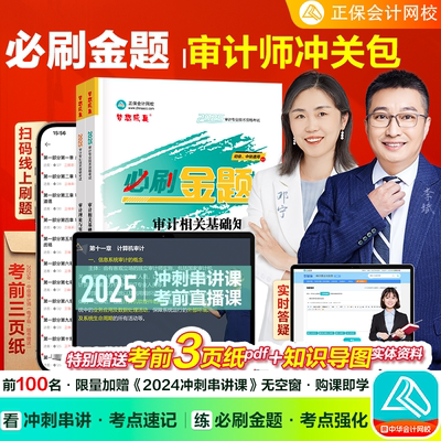 正保会计网校2025年中级审计师视频网课课件题库冲关书课包