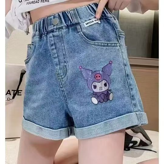 女童牛仔短裤2025夏新款女孩外穿薄款宽松牛仔短裤中大童儿童裤子
