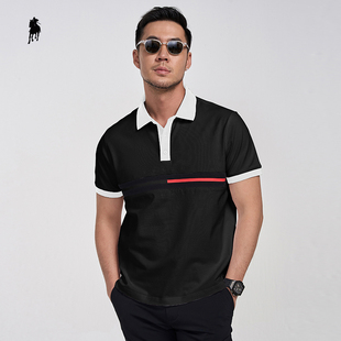 PAOLO GARAGE男子短袖POLO衫2025夏季新款商务休闲T恤半袖男上衣