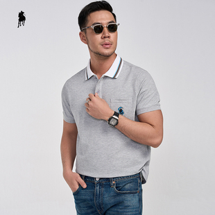 PAOLO GARAGE2025夏季款短袖T恤男士休闲翻领商务翻领刺绣POLO衫