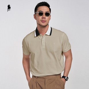 PAOLO GARAGE男士休闲POLO衫2025夏季新款商务休闲短袖上衣T恤男