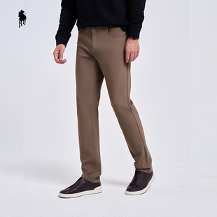 PAOLO GARAGE裤子男2025秋冬商务休闲直筒西裤男简约时尚长裤子